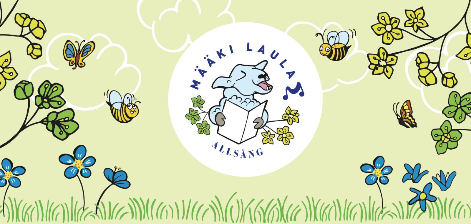 Kyl määki laula -mainos, jossa piirroshahmona laulava lammas.