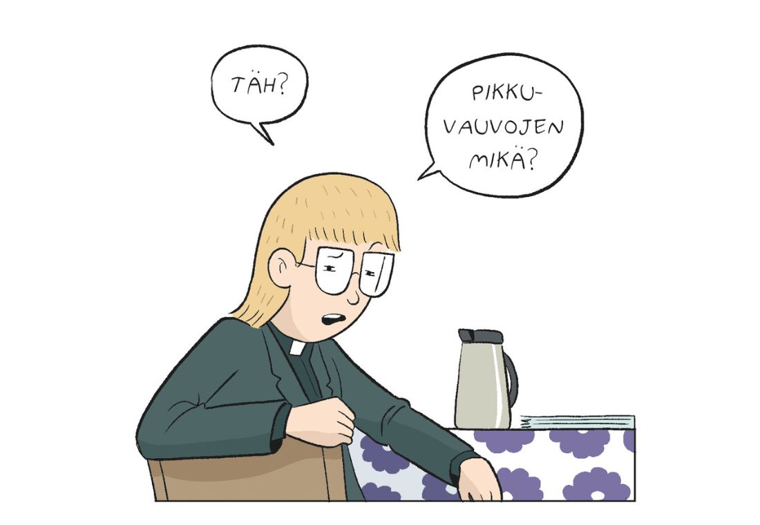 Sarjakuva Sekalainen seurakunta