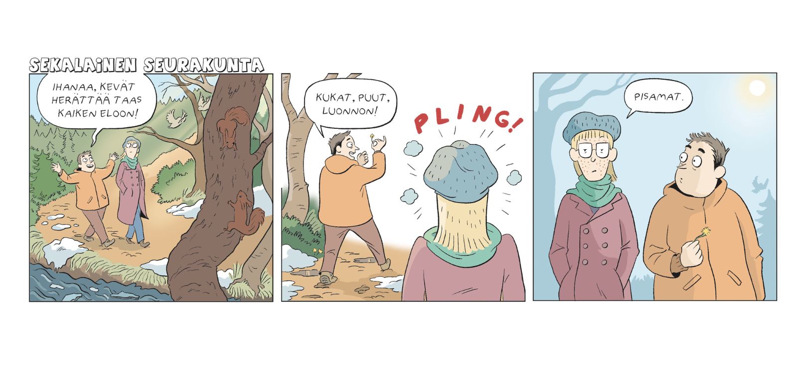 Sarjakuva Sekalainen seurakunta